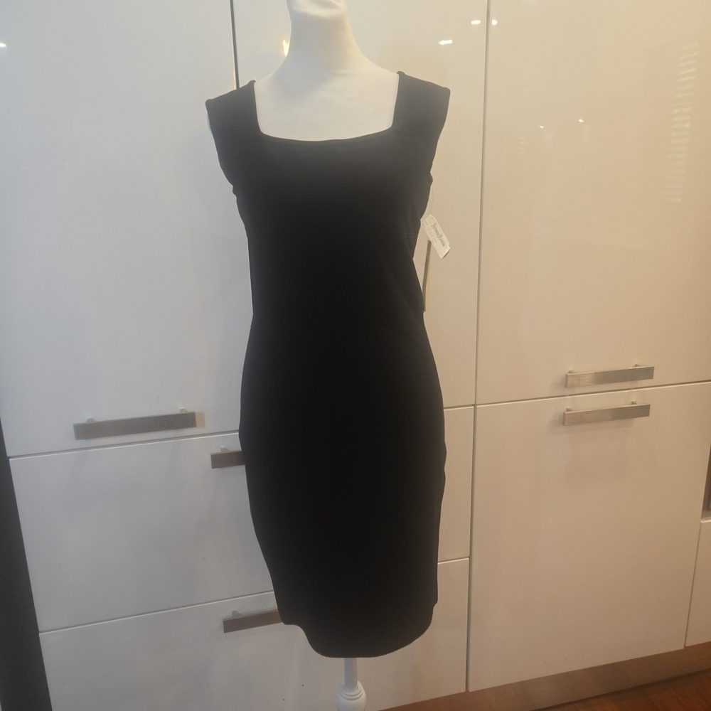 NWT Alice & Olivia Black Stretch Sheath Cocktail Party Dress Womens Size Small